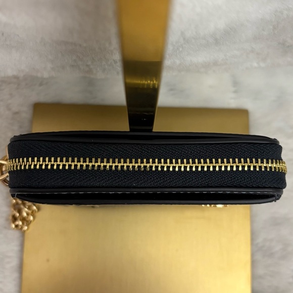 Coach Signature Canvas Cherry Print Zip Wallet Goldtone Chain with clip. ID slot - Picture 5 of 12